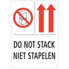 Waarschuwingsetiket Do Not Stack